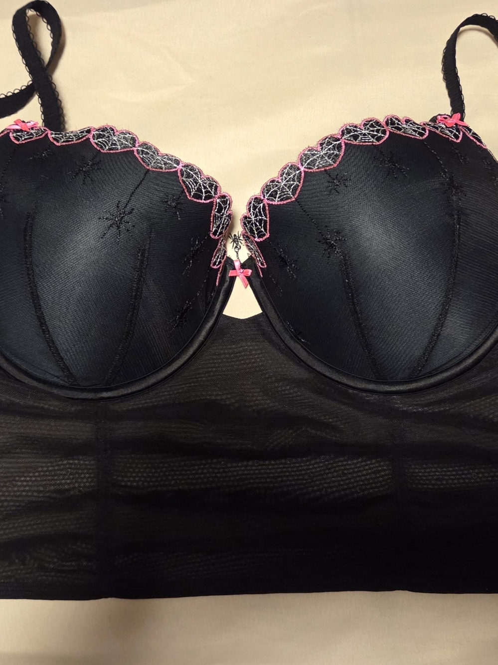 PINK V.S. Spider Web Corset Top
